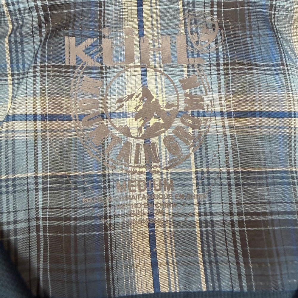 Kuhl Airspeed Mens Blue Short Sleeve Button Down Hiking Shirt 7276 Medium - Picture 3 of 8